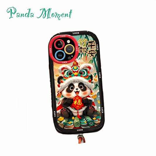 Panda Lion Dance Phone Case – Beauty, Luck, and Protection Combined 🐼🦁