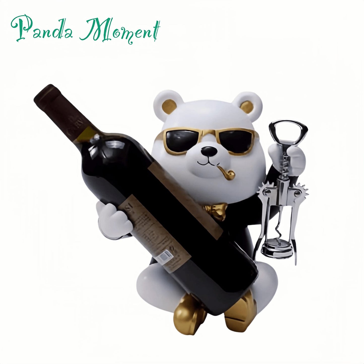 Adorable Resin Panda Wine Holder – Functional & Fun Home Decor