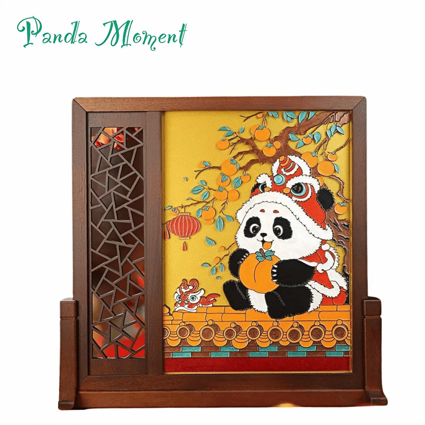 両面手彫りの芸術皿 – 古代の職人技の現代的復活🐼