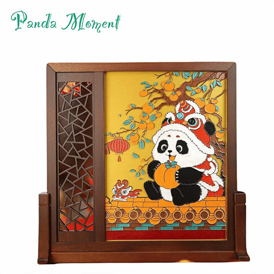 両面手彫りの芸術皿 – 古代の職人技の現代的復活🐼