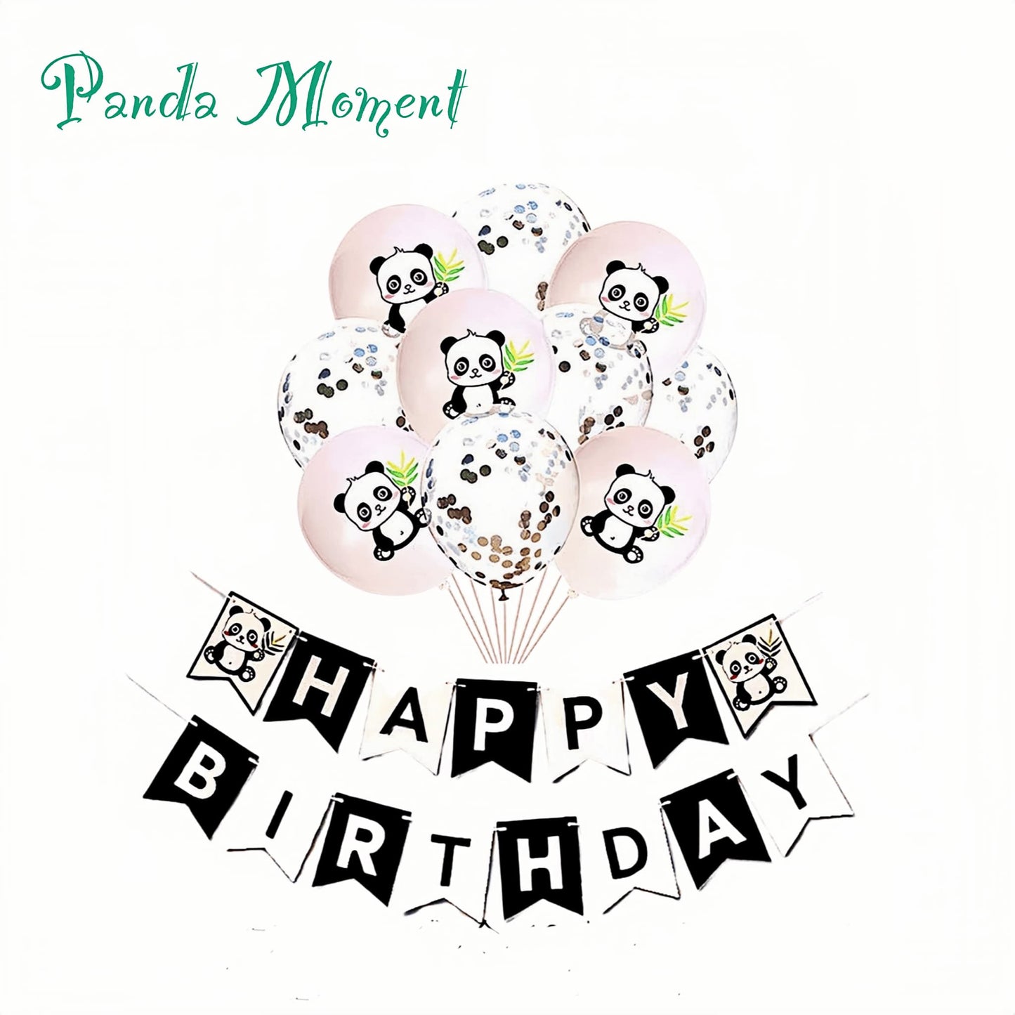 Set de globos con forma de panda: ¡Añade un toque de ternura a tu fiesta! 🎉🐼