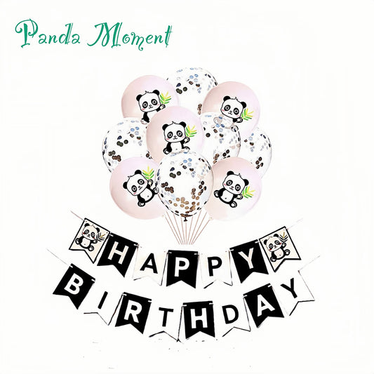 Set de globos con forma de panda: ¡Añade un toque de ternura a tu fiesta! 🎉🐼
