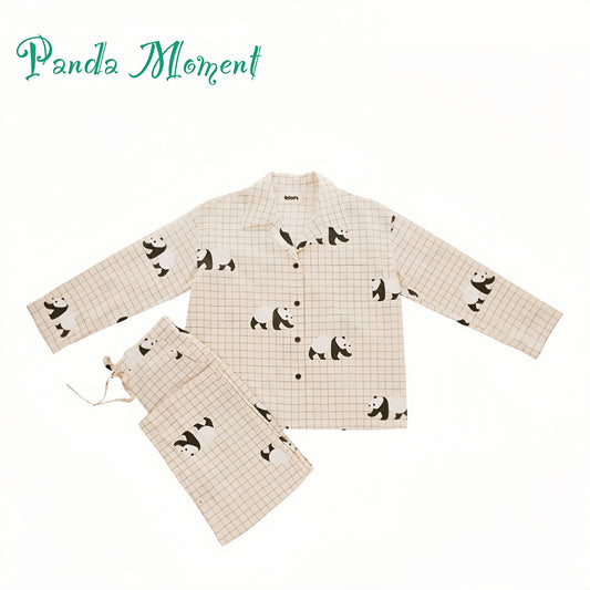 Conjunto de pijama de panda: ropa de dormir linda y acogedora con bordado de panda yoga