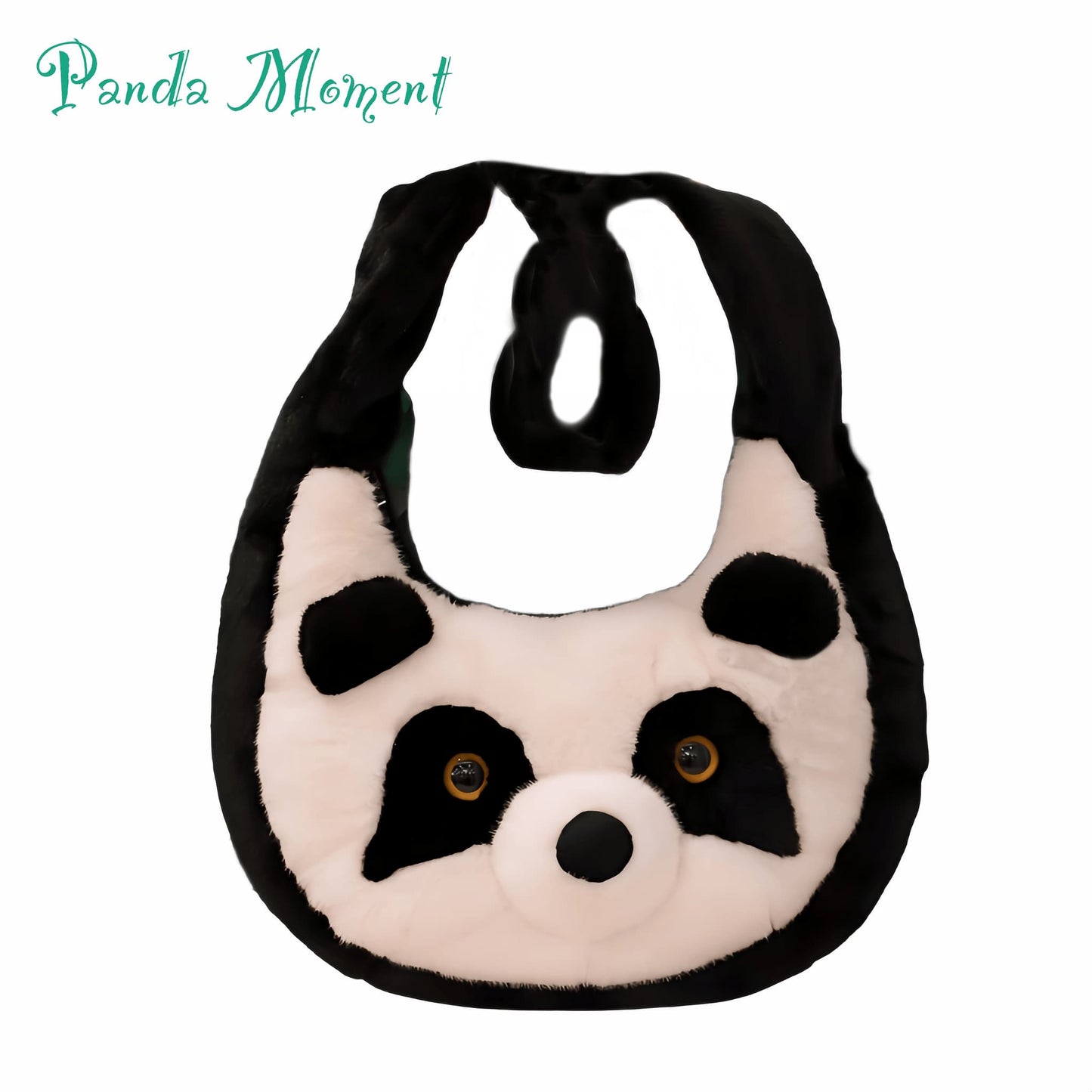 Fluffy Panda Backpack Purse – Soft Toy-Inspired Daypack for Travel or Daily Use