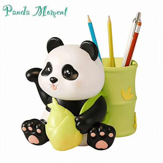 Panda Desk Organizer – Cute Resin Storage for Office & Study Supplies