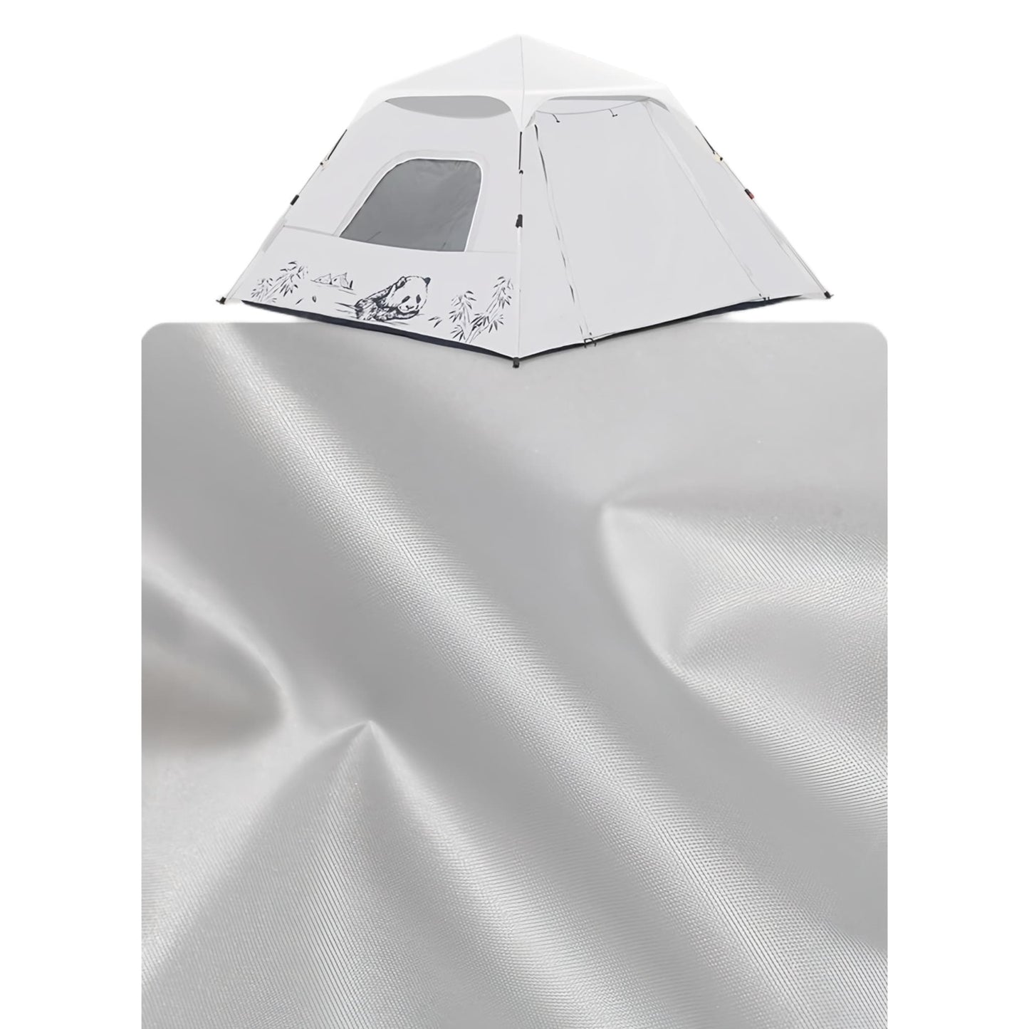 Tienda de campaña desplegable Ink Panda: ¡tu sitio de camping espectacular!