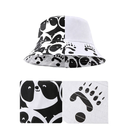パンダリバーシブルサンハット – スタイリッシュさとパンダの楽しさが融合！🐼🧢