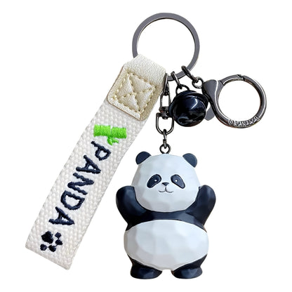🐼 手作りパンダペンダント – 木彫りスタイルの環境に優しい樹脂ペンダント