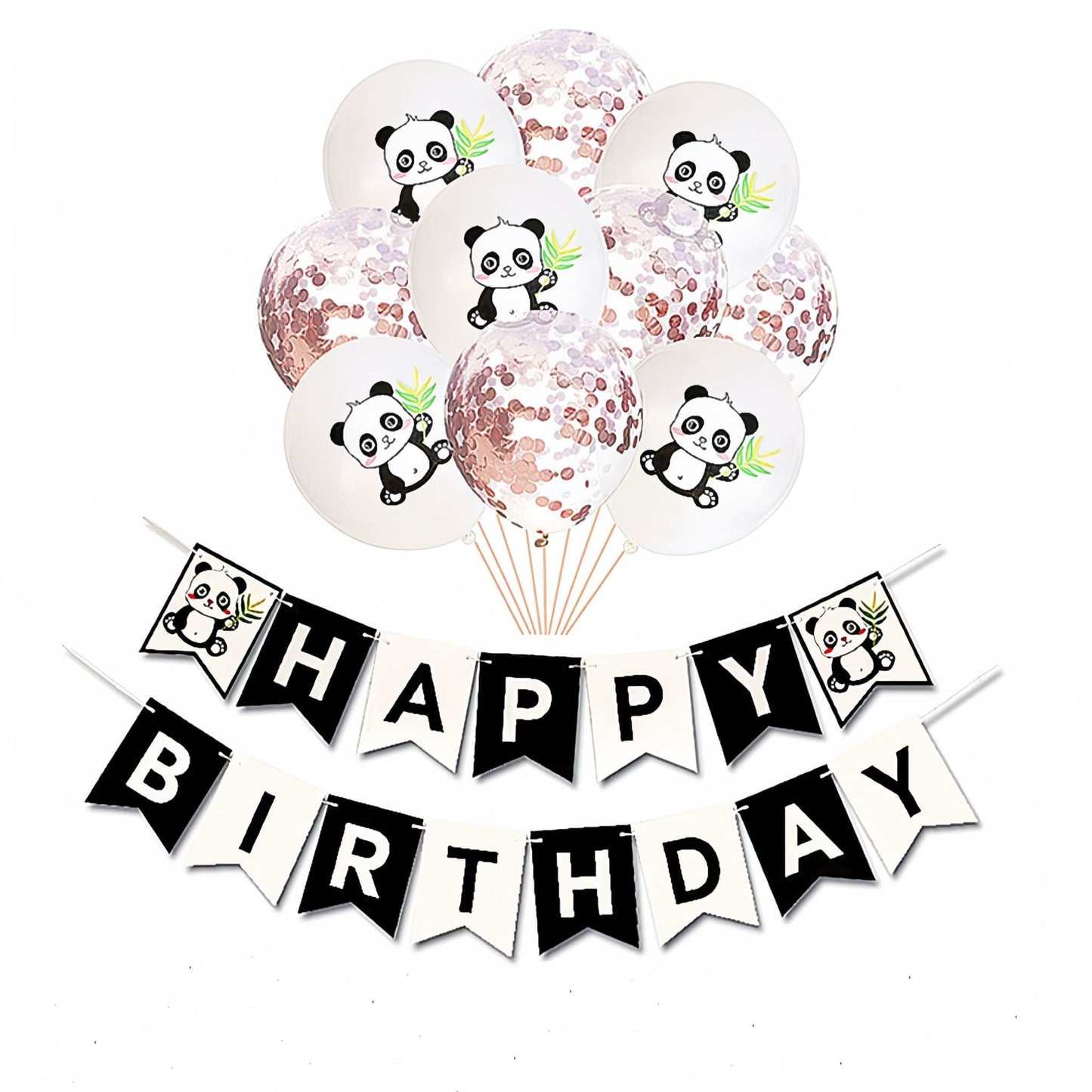 Set de globos con forma de panda: ¡Añade un toque de ternura a tu fiesta! 🎉🐼
