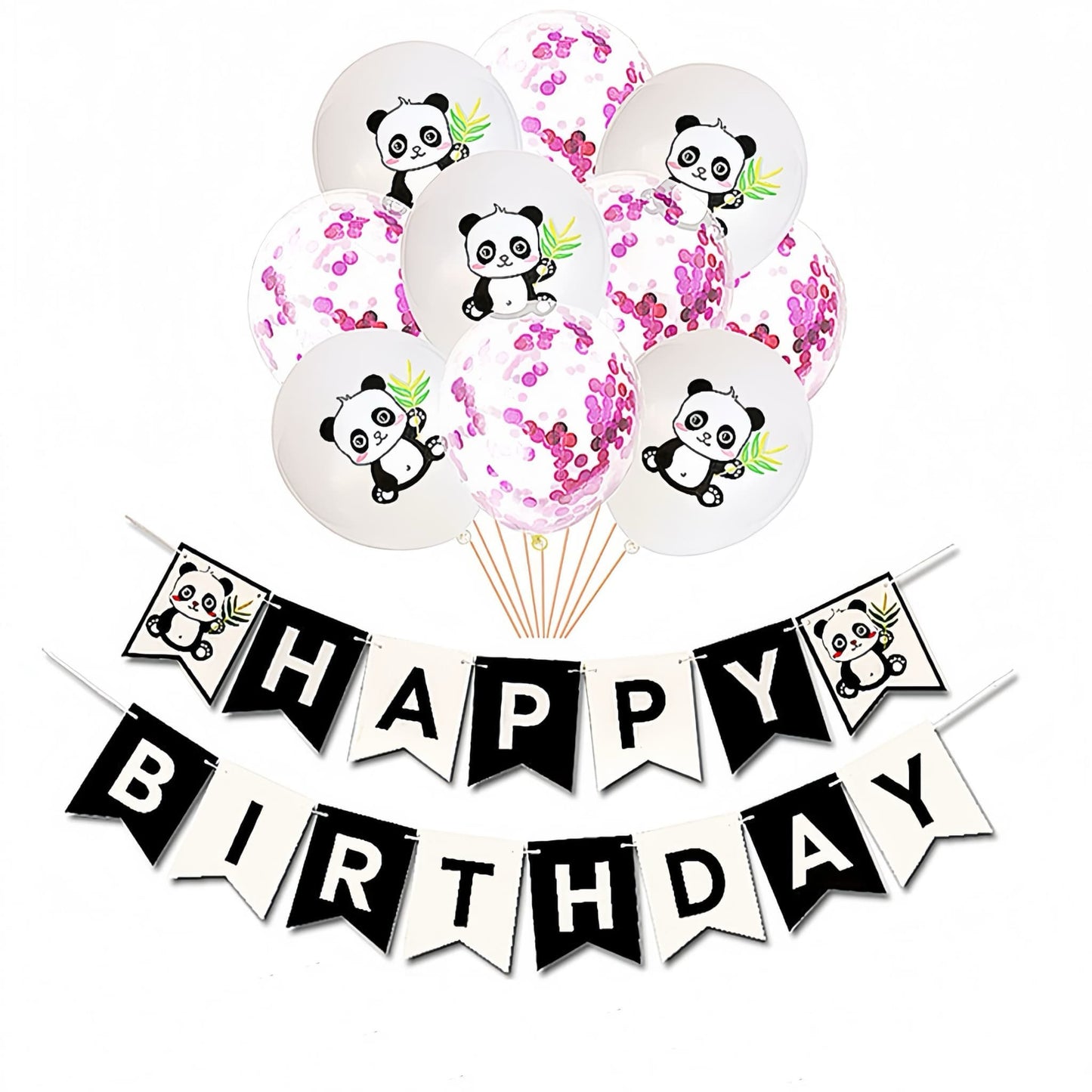 Set de globos con forma de panda: ¡Añade un toque de ternura a tu fiesta! 🎉🐼