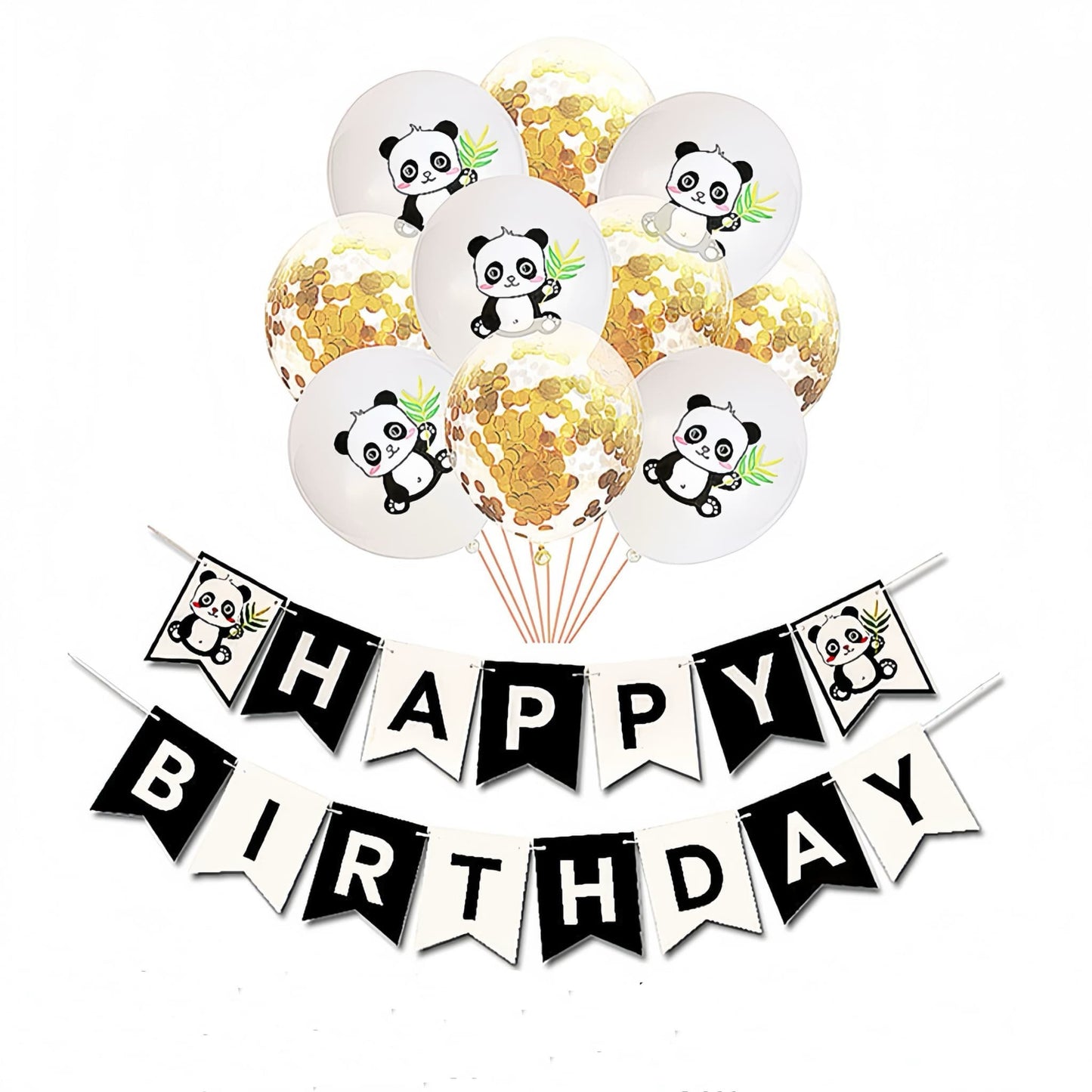 Set de globos con forma de panda: ¡Añade un toque de ternura a tu fiesta! 🎉🐼