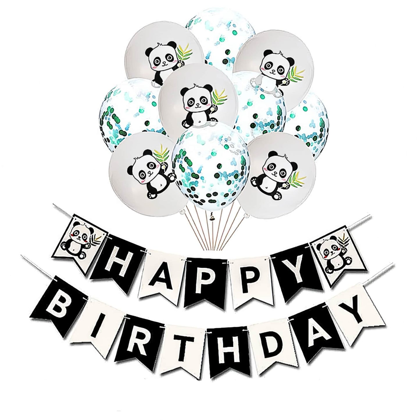 Set de globos con forma de panda: ¡Añade un toque de ternura a tu fiesta! 🎉🐼
