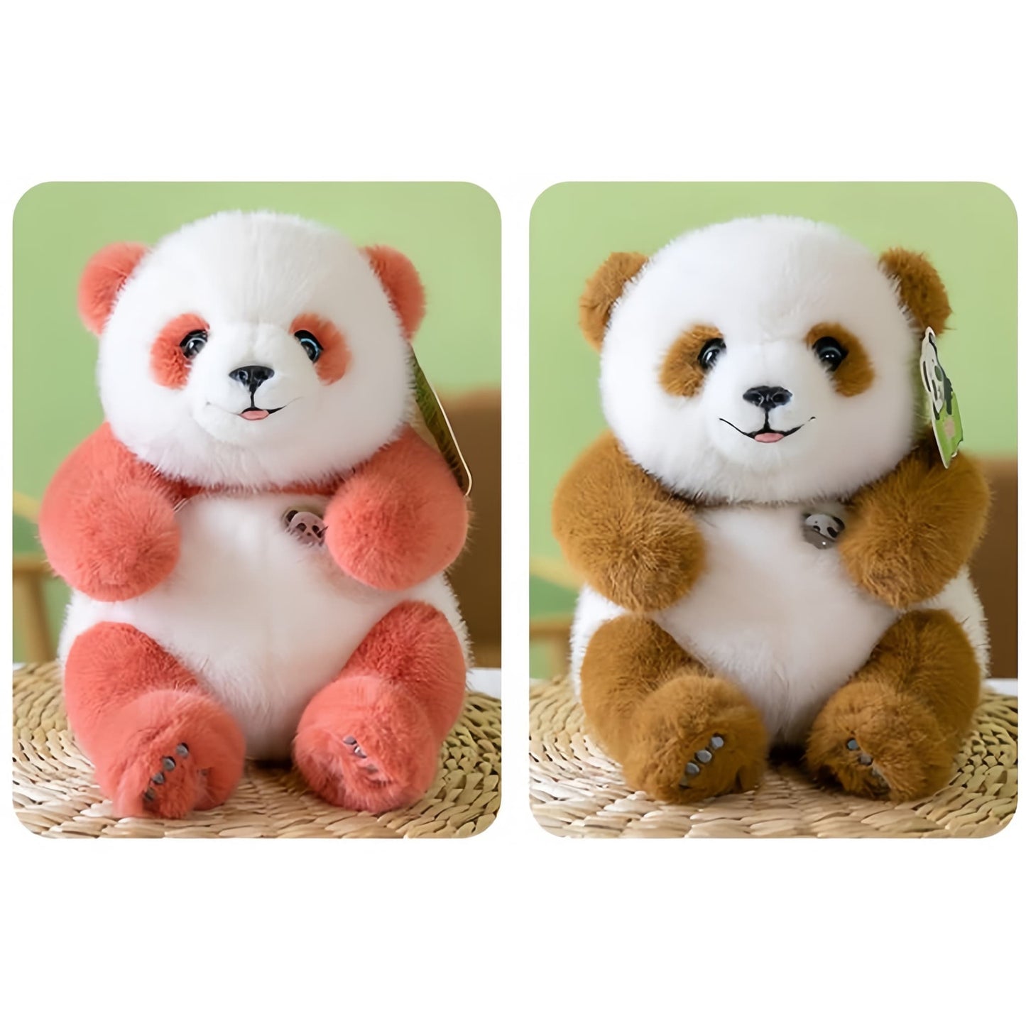 Qi Zaiブラウンパンダぬいぐるみ – ユニークでレア、そして抱きしめたくなるパンダのおもちゃ
