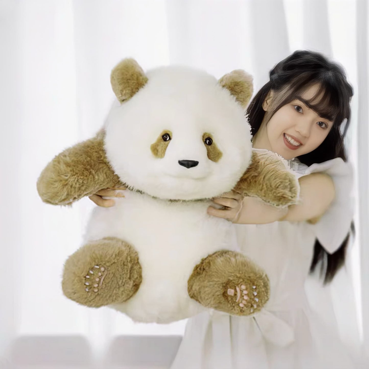 Qi Zai Panda: el raro peluche de panda marrón 🐼💖