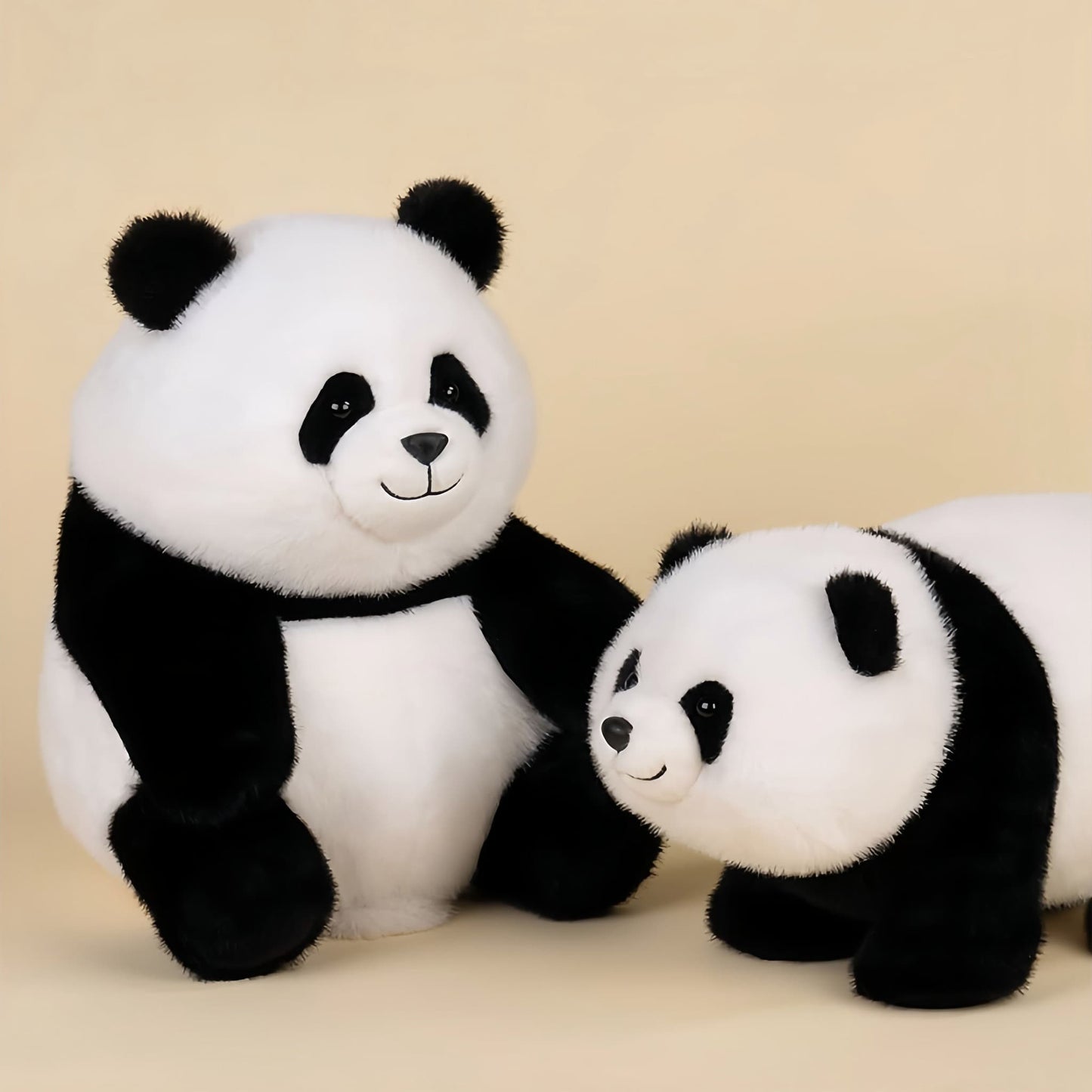Conjunto de peluche de pandas gemelos: Hua Hua y He Ye, tu equipo ideal de abrazos 🐼💖🐼