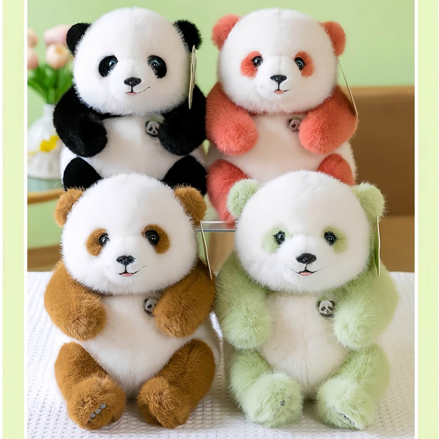 Qi Zaiブラウンパンダぬいぐるみ – ユニークでレア、そして抱きしめたくなるパンダのおもちゃ