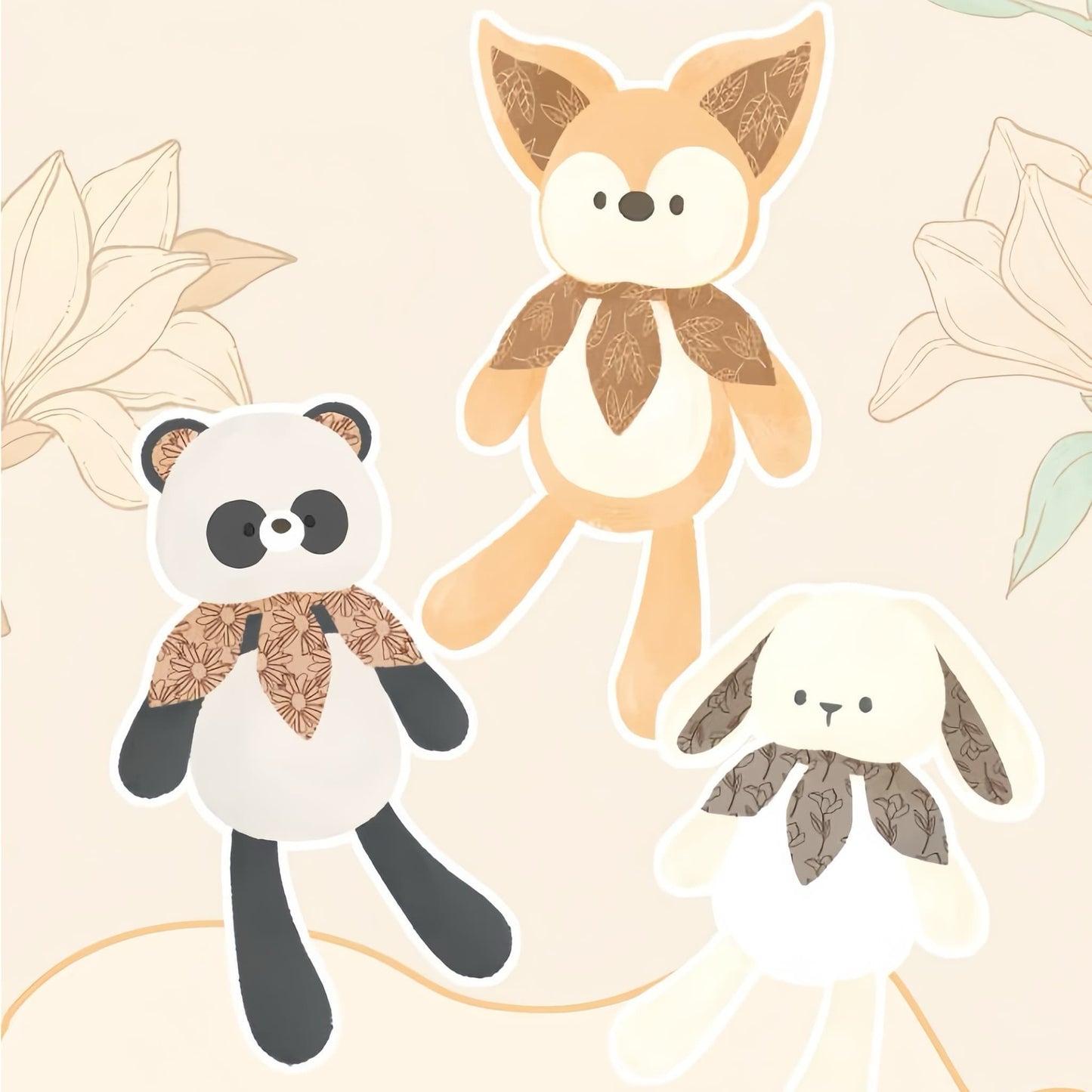 Adorable Panda Stuffed Animal with Removable Scarf – Comfort Toy for Children and Adults