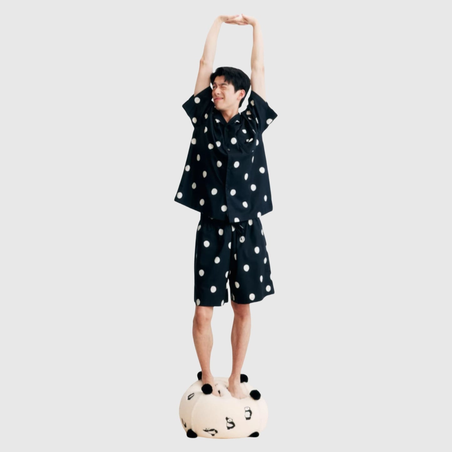 🐼 Panda Pajama Set – Cute & Cozy Sleepwear with Panda Yoga Embroidery