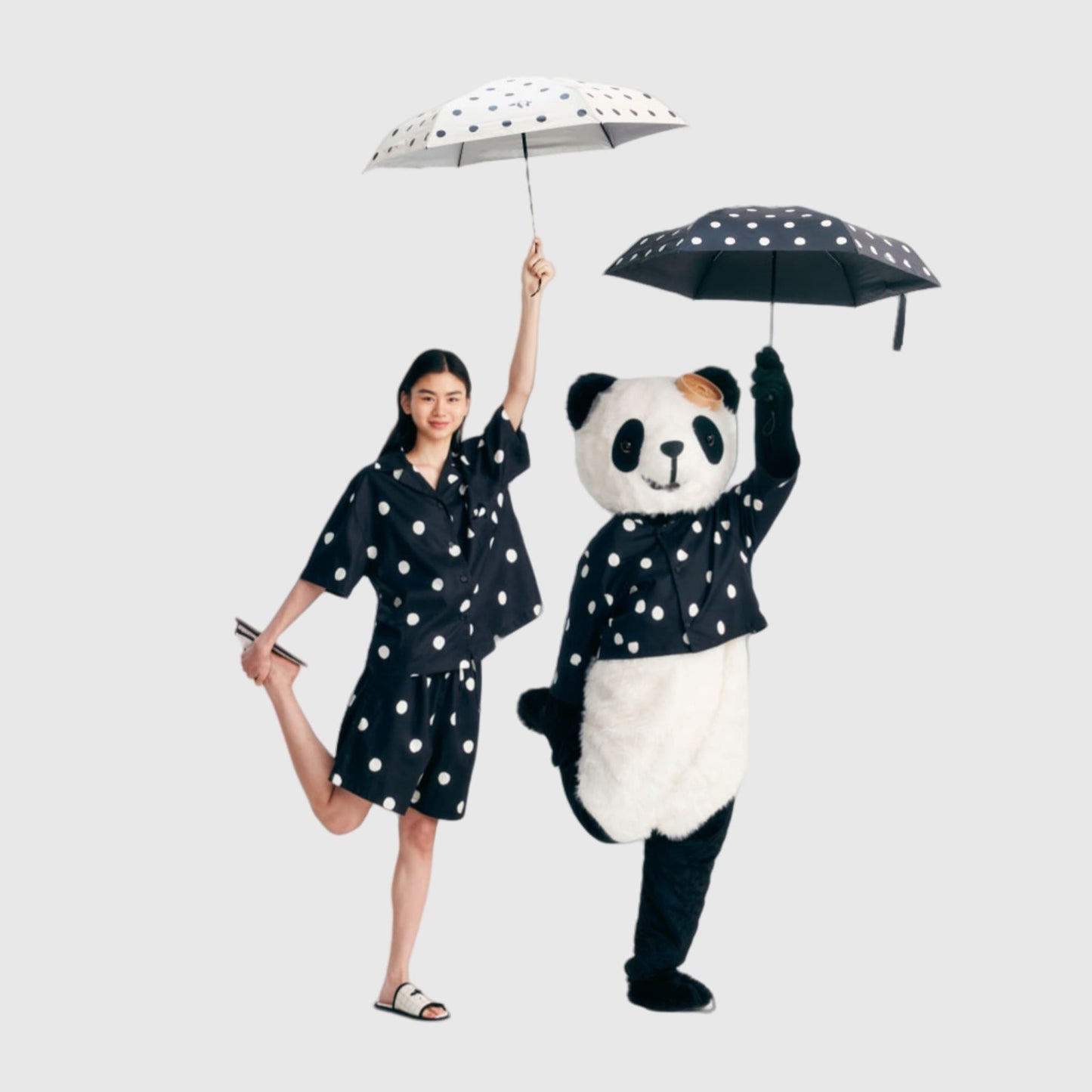 🐼 Panda Pajama Set – Cute & Cozy Sleepwear with Panda Yoga Embroidery