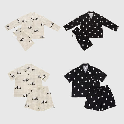 🐼 Panda Pajama Set – Cute & Cozy Sleepwear with Panda Yoga Embroidery