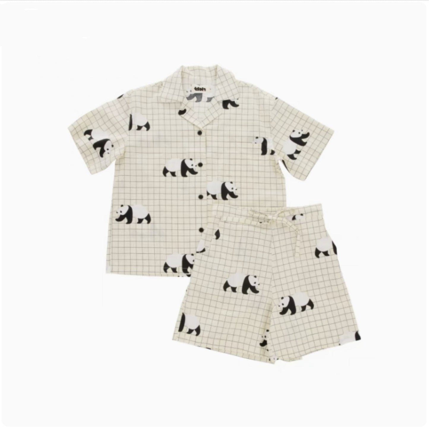 🐼 Panda Pajama Set – Cute & Cozy Sleepwear with Panda Yoga Embroidery