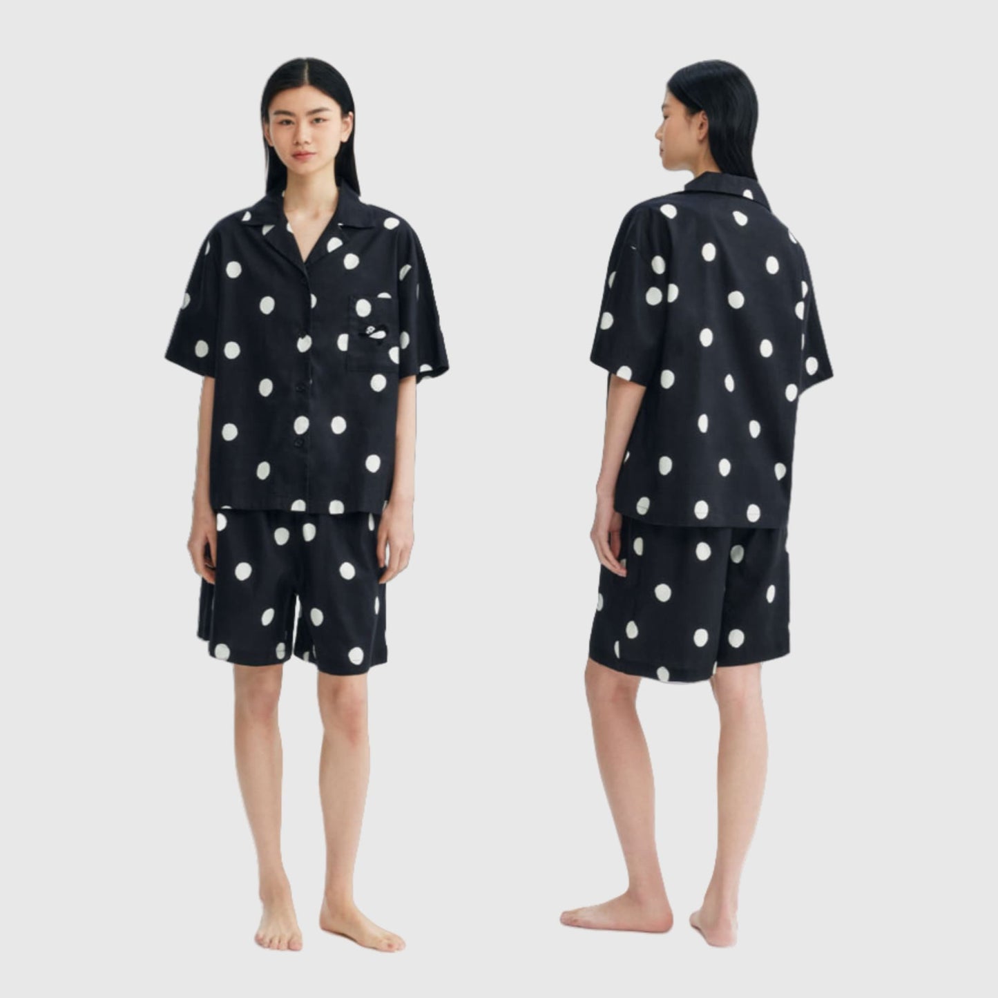 🐼 Panda Pajama Set – Cute & Cozy Sleepwear with Panda Yoga Embroidery