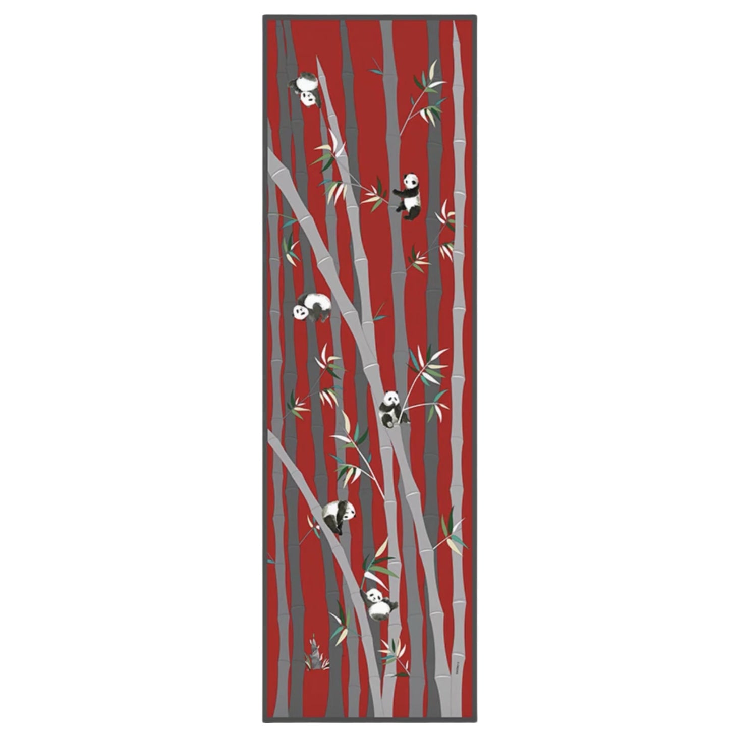 Panda Silk Scarf – A Playful Embrace of Elegance 🐼💖