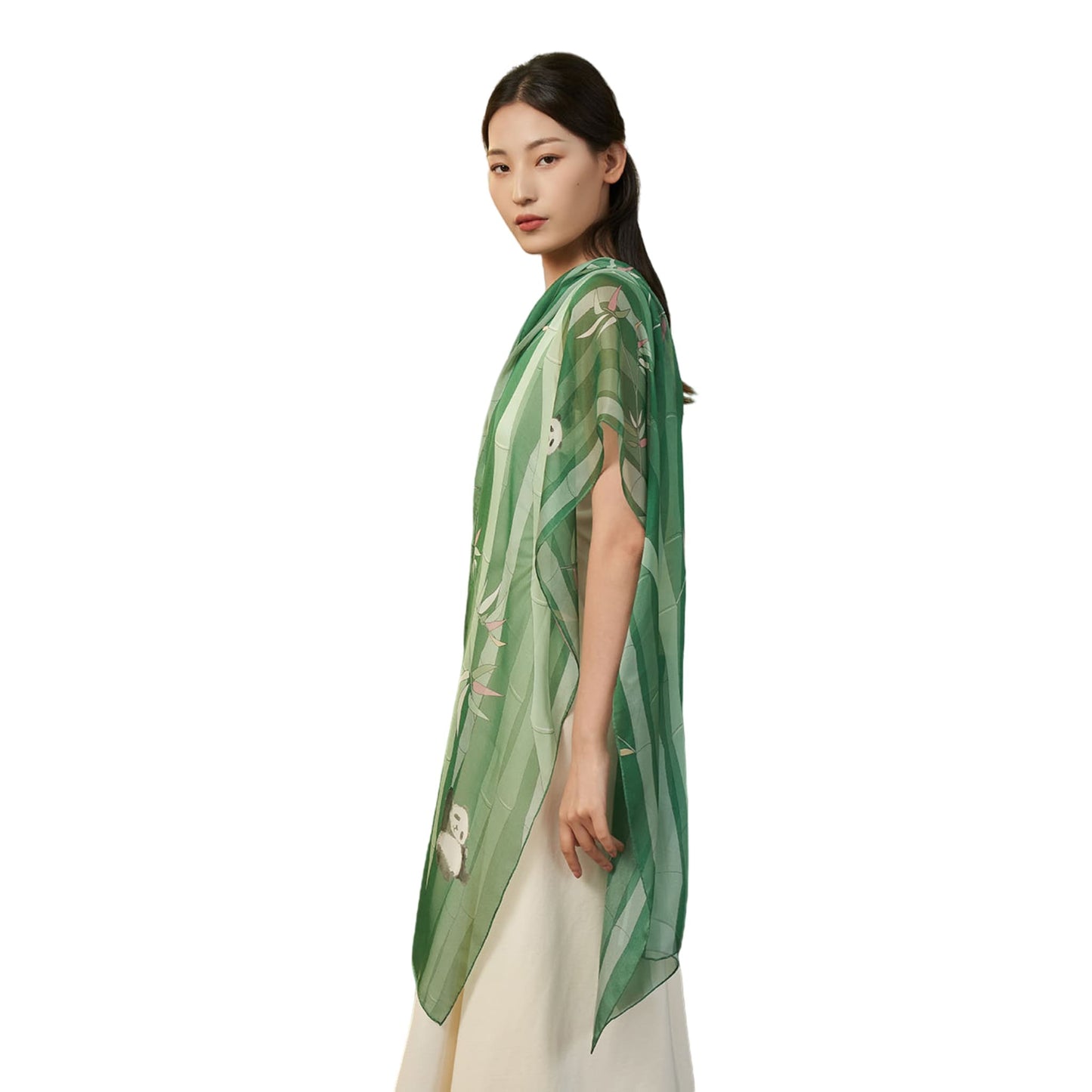 Panda Silk Scarf – A Playful Embrace of Elegance 🐼💖