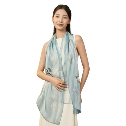 Panda Silk Scarf – A Playful Embrace of Elegance 🐼💖
