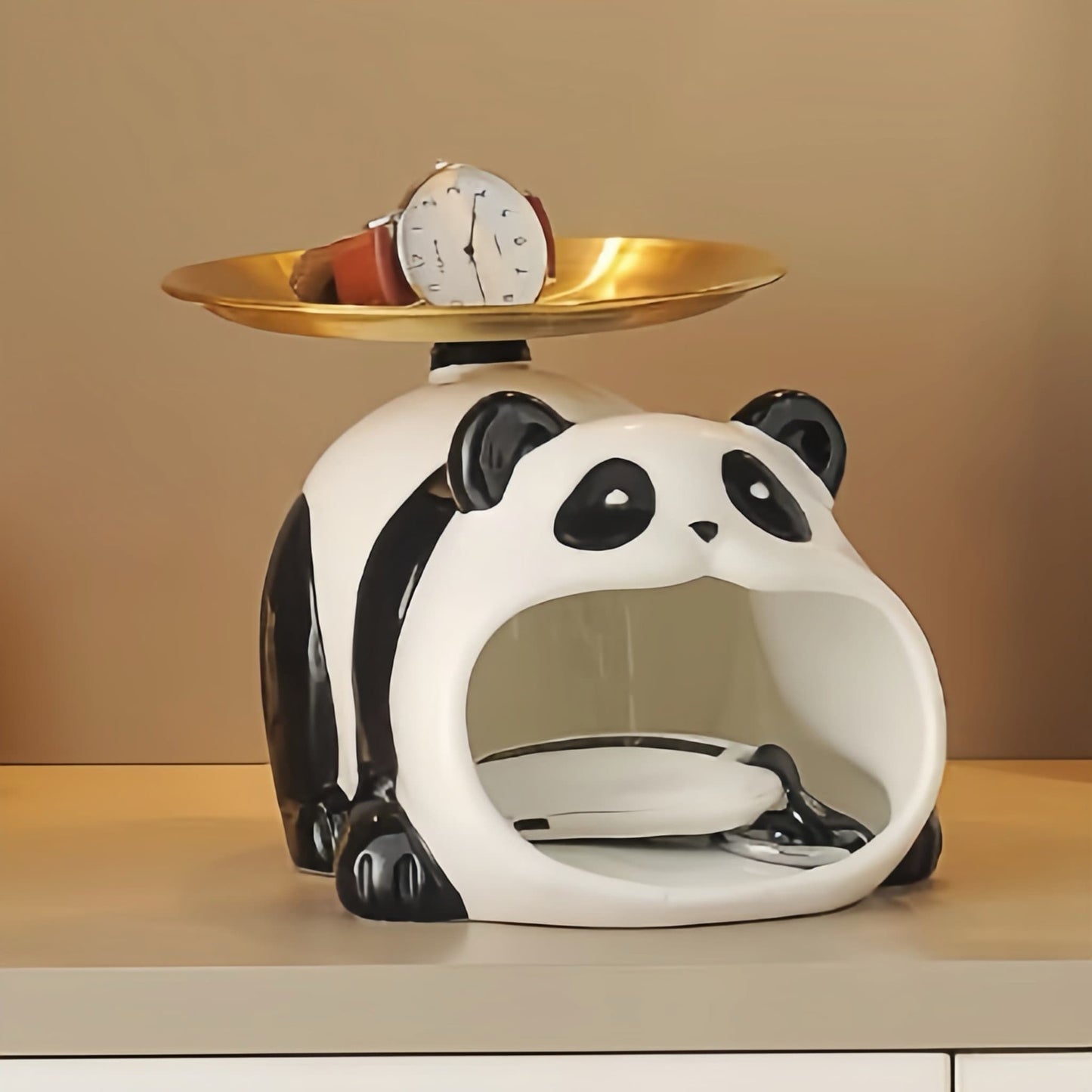 Adorable Panda Ceramic Storage – Multifunctional Organizer for Keys, Cosmetics & More