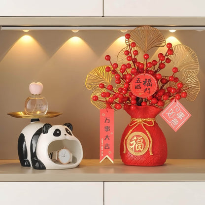 Adorable Panda Ceramic Storage – Multifunctional Organizer for Keys, Cosmetics & More