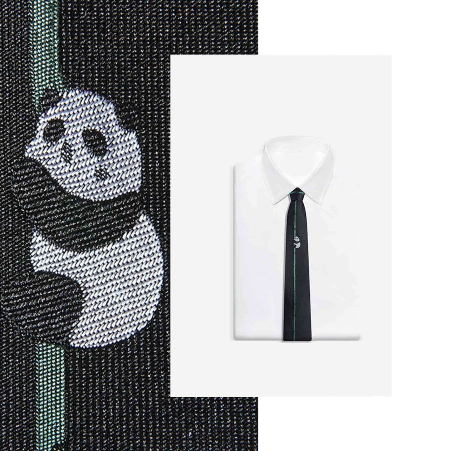 Corbata de seda Panda: un equilibrio perfecto entre elegancia y personalidad 🐼🎩