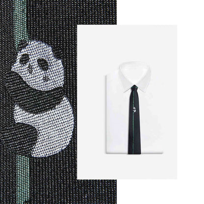 Corbata de seda Panda: un equilibrio perfecto entre elegancia y personalidad 🐼🎩