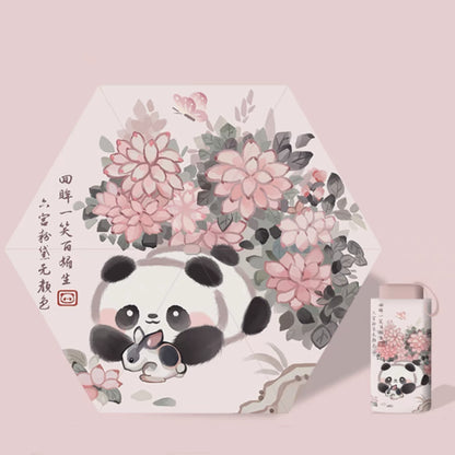 🌞 Panda Sun Shield – UPF50+ Portable Sun Umbrella with Cute Panda Face