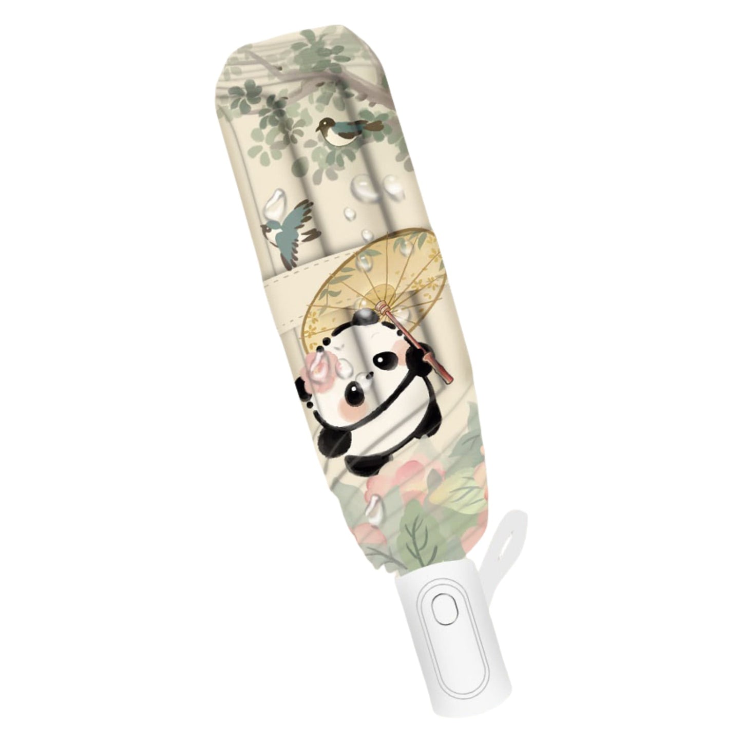 🌞 Panda Sun Shield – UPF50+ Portable Sun Umbrella with Cute Panda Face