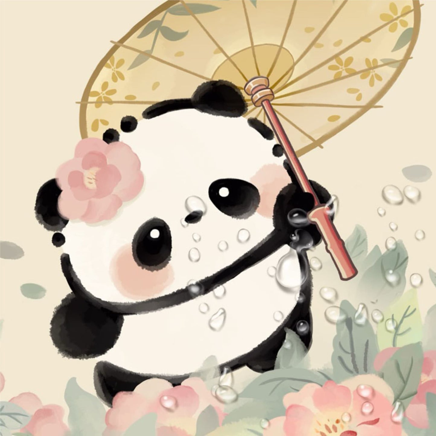 🌞 Panda Sun Shield – UPF50+ Portable Sun Umbrella with Cute Panda Face