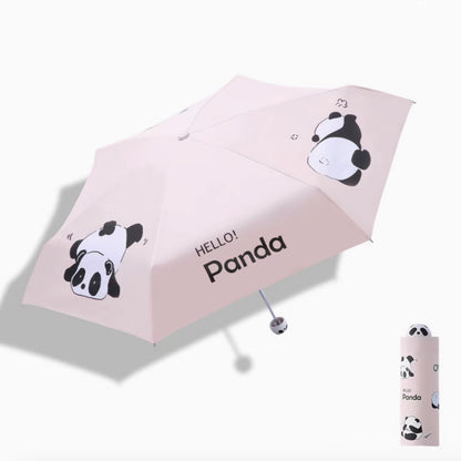🌞 パンダサンシールド – かわいいパンダの顔と360°反射デザインを備えたポータブルUPF50+UVカット傘