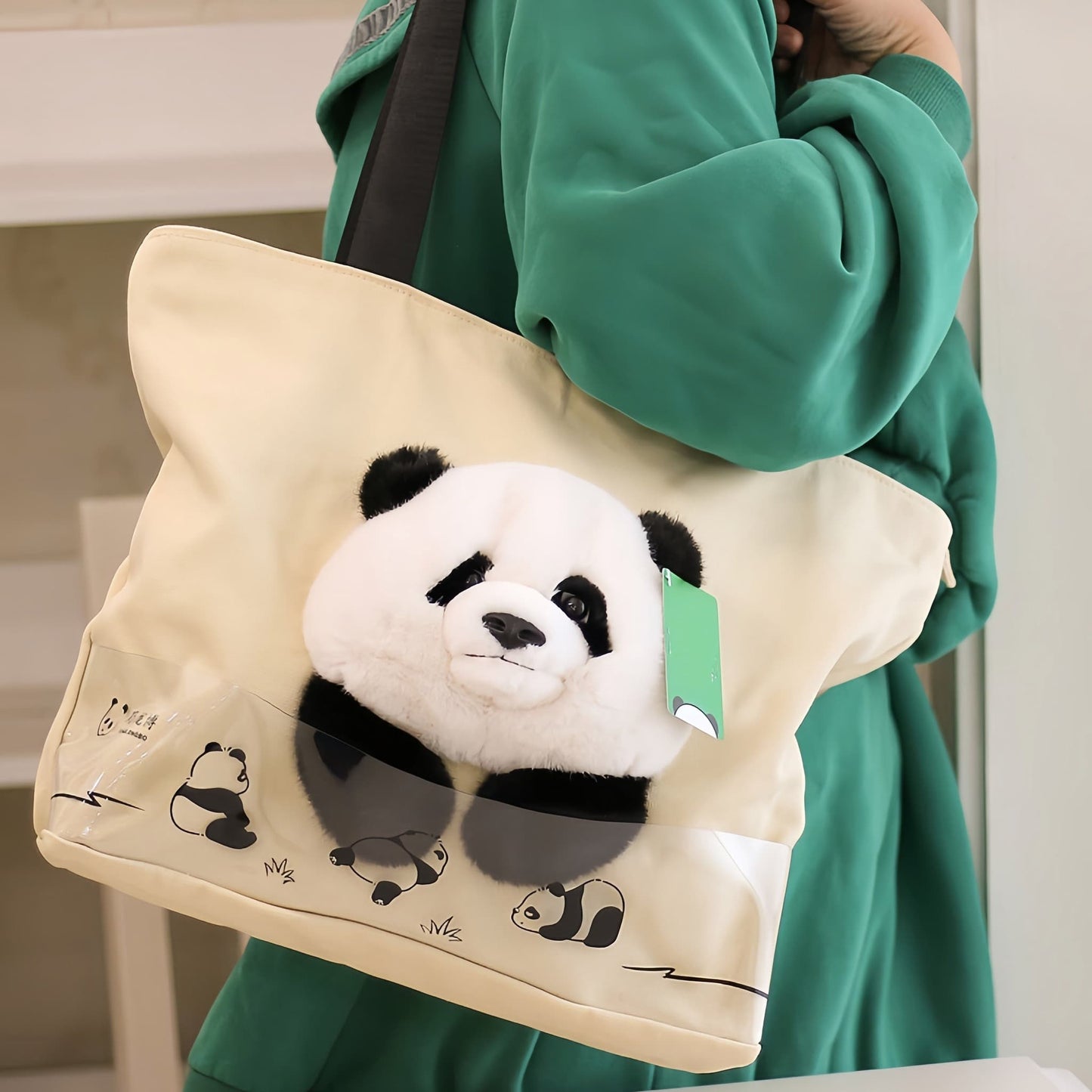 Panda Lovers’ Canvas Tote – Fun & Functional Bag for Women & Teens