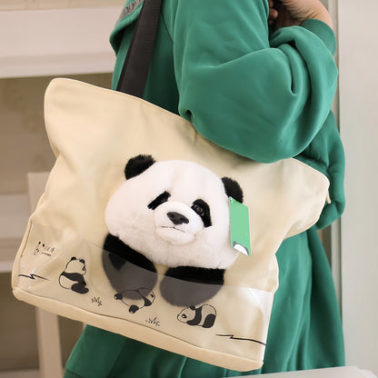 Panda Lovers’ Canvas Tote – Fun & Functional Bag for Women & Teens