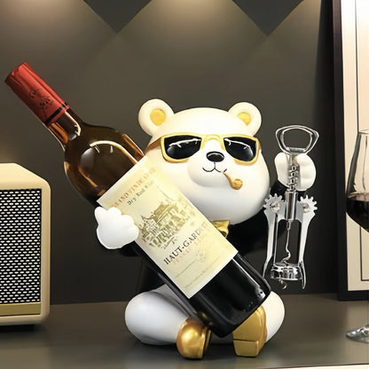 Adorable Resin Panda Wine Holder – Functional & Fun Home Decor