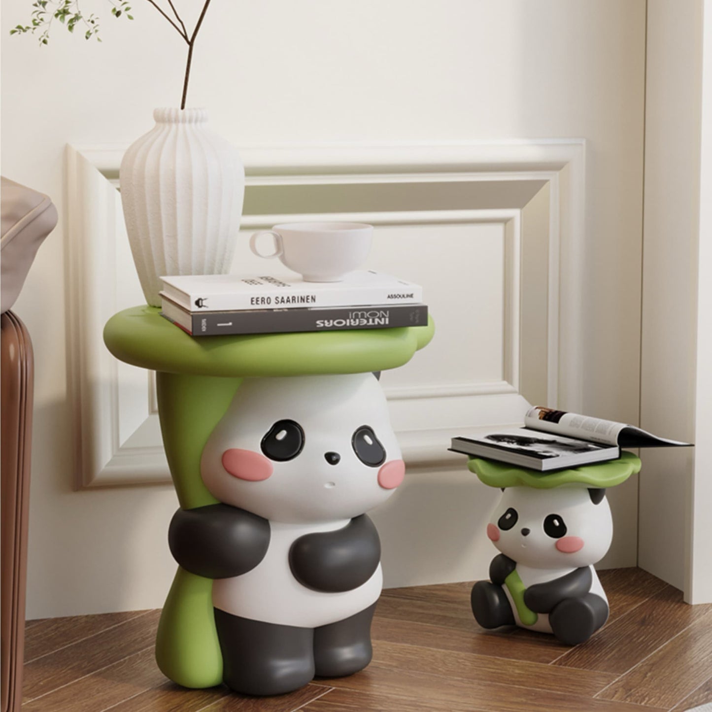 Mesa de centro y espacio de almacenamiento con temática de panda: adorable, práctica y llena de encanto 🐼💖