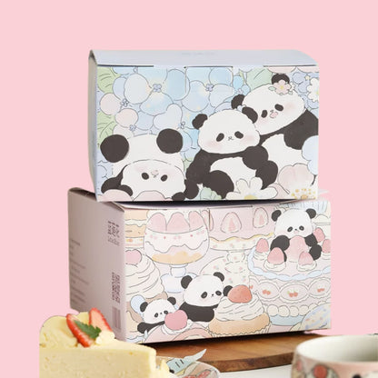 手描きのパンダマグカップとお揃いのスナックプレート – 魅力と工芸品がいっぱいのカップ🐼🎨