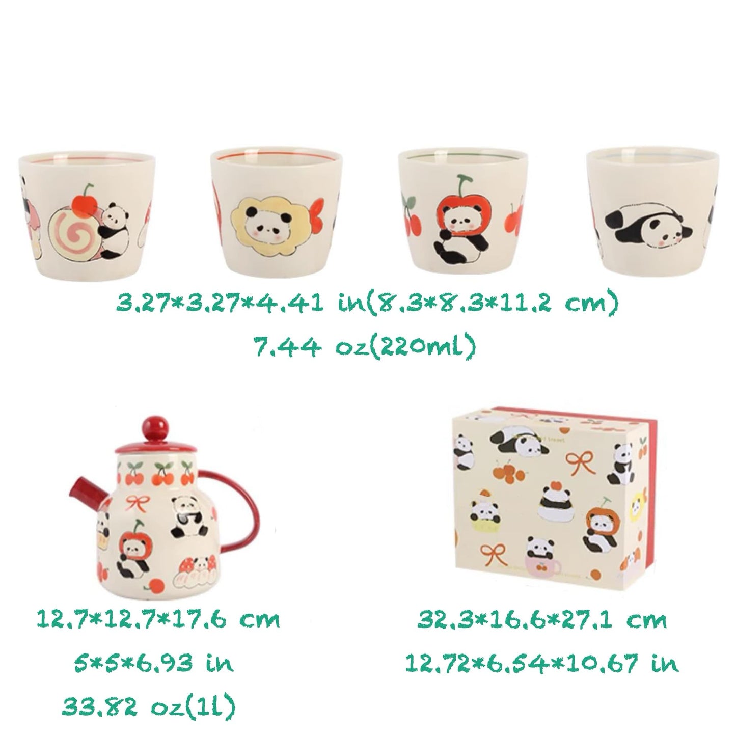 パンダの陶器マグカップ – 飲み物を抱きしめる最高の贈り物🐼☕