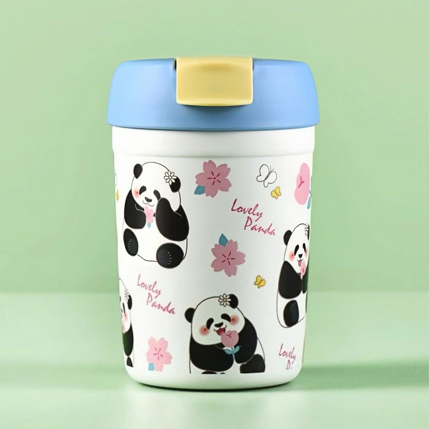 🐼 パンダタンブラー – 304ステンレススチールライナー付きのキュートで機能的なドリンクウェア