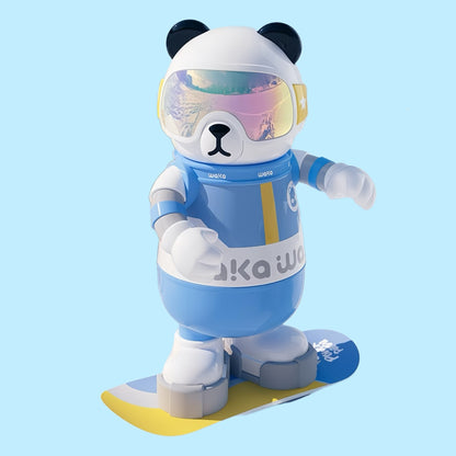 パンダ プレイメイト タンブラー – ストロー、ハンドル、スマホスタンド付きのかわいいクマのマグカップ | 子供と大人のための楽しい断熱カップ
