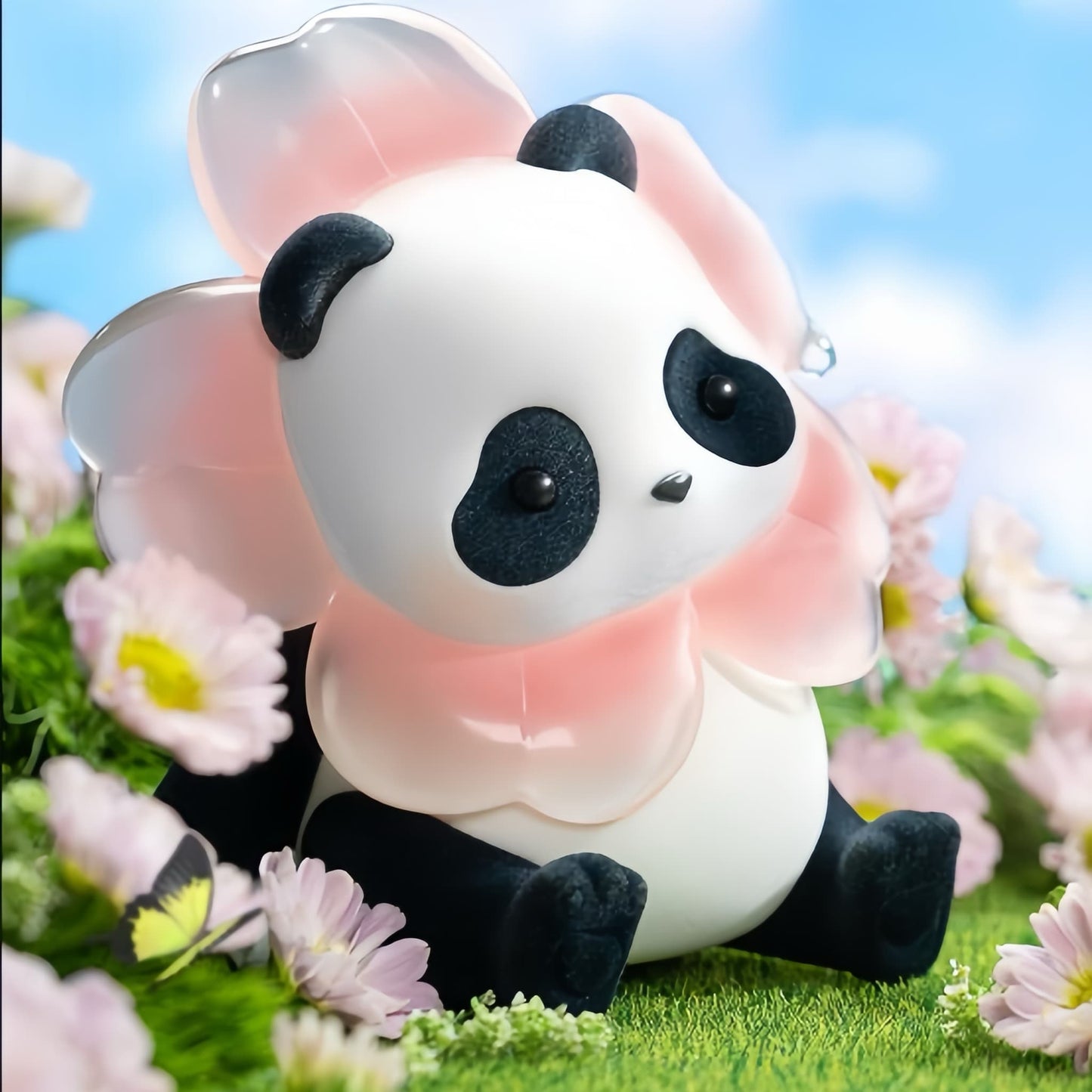 限定版パンダのぬいぐるみ – 抱きしめたくなる、希少な和花風ぬいぐるみ