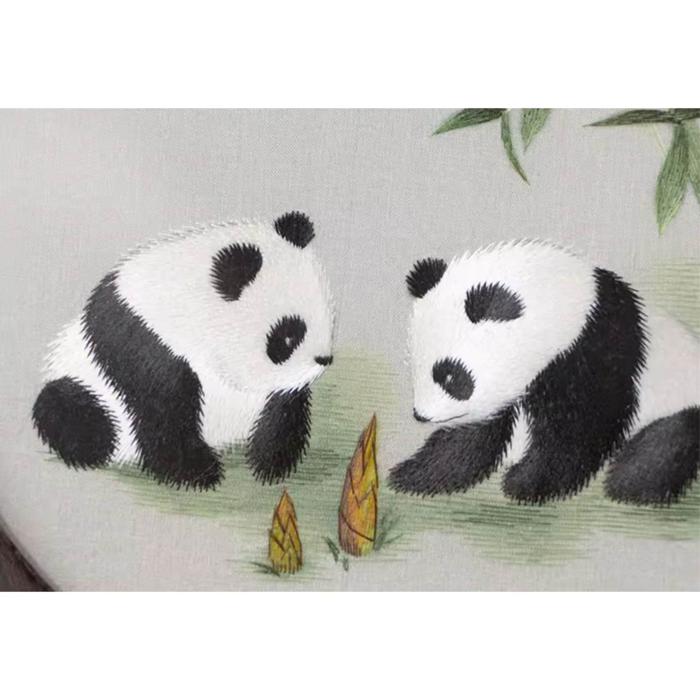 Panda Silk Embroidery Art – A Cultural Masterpiece from Shujiang Brocade Museum 🐼