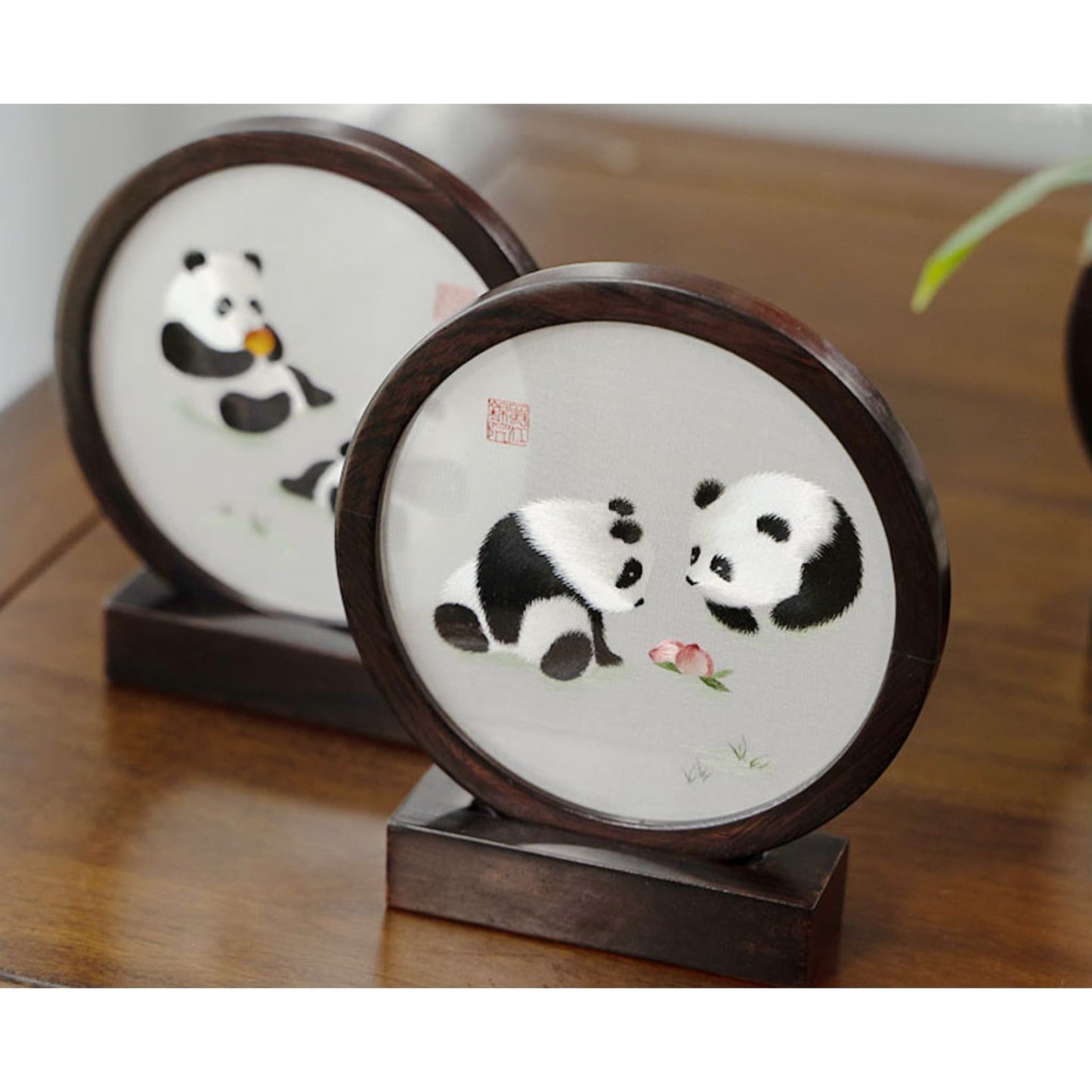 Panda Silk Embroidery Art – A Cultural Masterpiece from Shujiang Brocade Museum 🐼