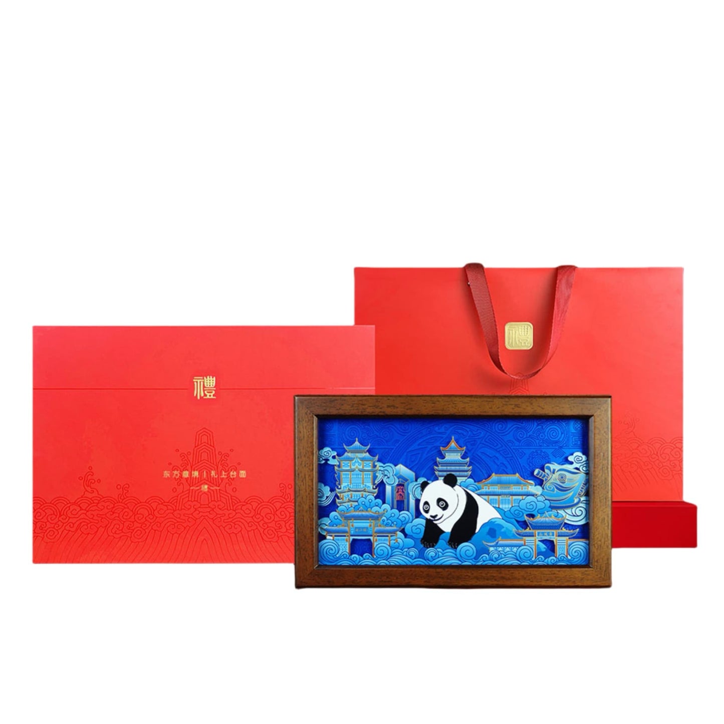 Panda Moment – Double-Sided Carved Hand-Painted Art Plate – A Masterpiece of Craftsmanship 🐼✨