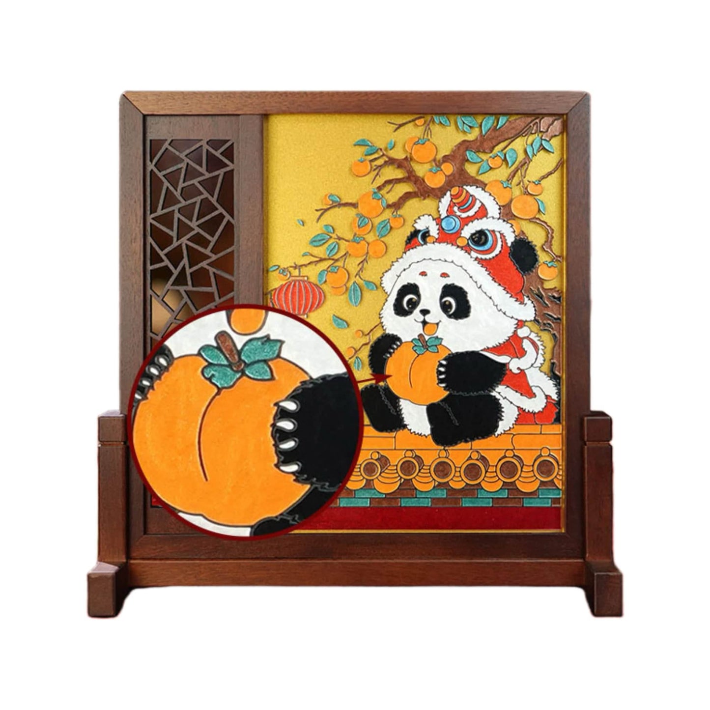 両面手彫りの芸術皿 – 古代の職人技の現代的復活🐼